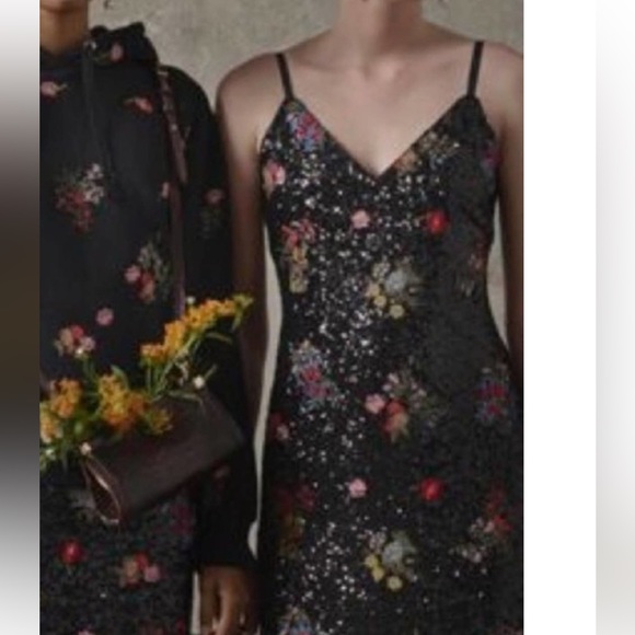 Rare Runway Erdem For H&M Floral Sequined Evening Dress ASO Celeb US 4 EU 34 - Picture 4 of 14